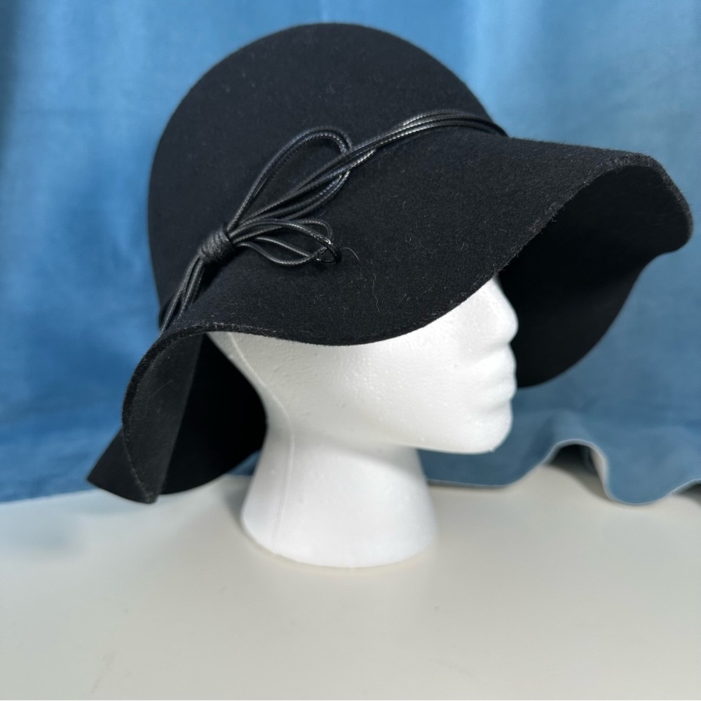 Morgan & Taylor Black Wool Brimmed Hat – 100% Australian Wool, Adjustable Fit